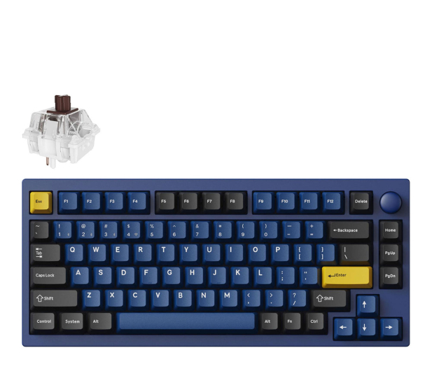 Keychron Lemokey P1 QMK/VIA Custom Gaming Keyboard Super Brown Knob - 1507488 - zdjęcie 2